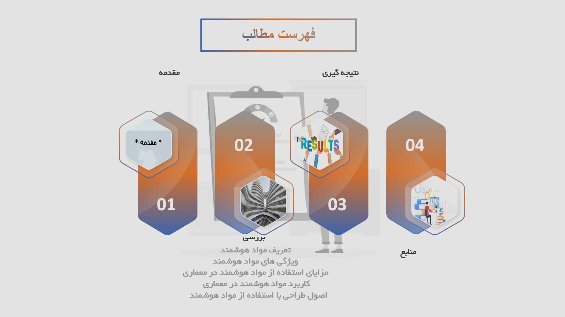 پاورپوینت در مورد استفاده از مواد هوشمند در معماری